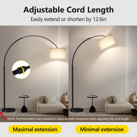 SUNMORY arc-lamp arm tilts 180° for precise task lighting