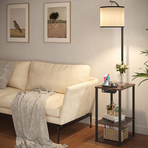 Sunmory end table with shelves adds convenient surface and display space