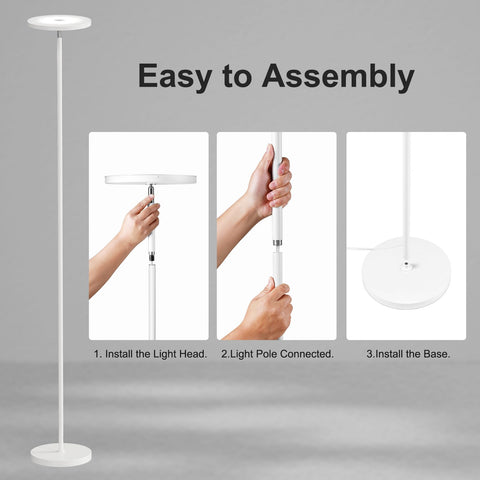 SUNMORY floor lamp easy assembly in minutes for quick setup