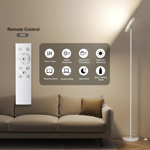 SUNMORY floor lamp heavy base ensures stable tall lighting