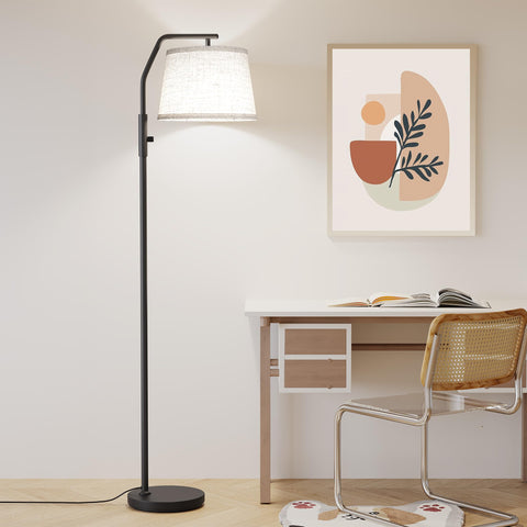 SUNMORY living room setup with tall arc lamp showcased.