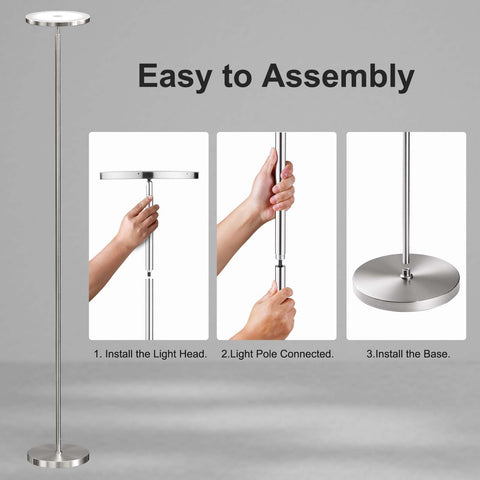 SUNMORY floor lamp modern torchiere design suits living rooms and offices.