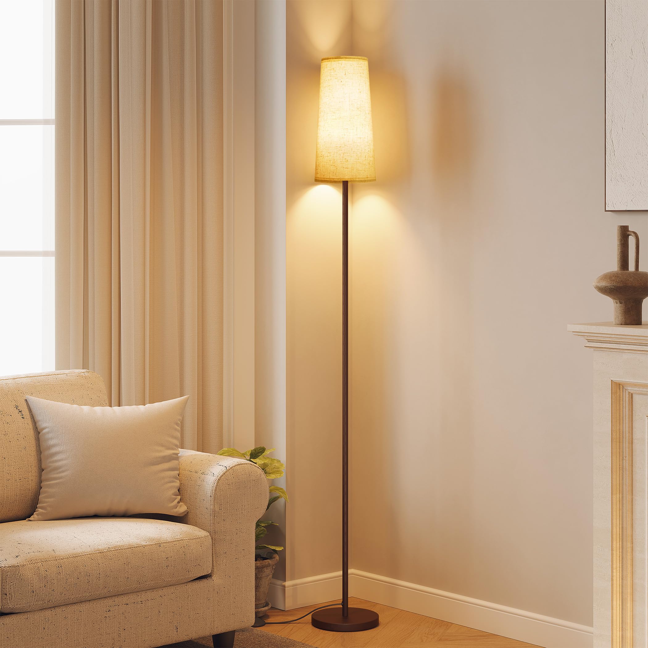 SUNMORY floor lamp quick assembly makes setup effortless in any room.