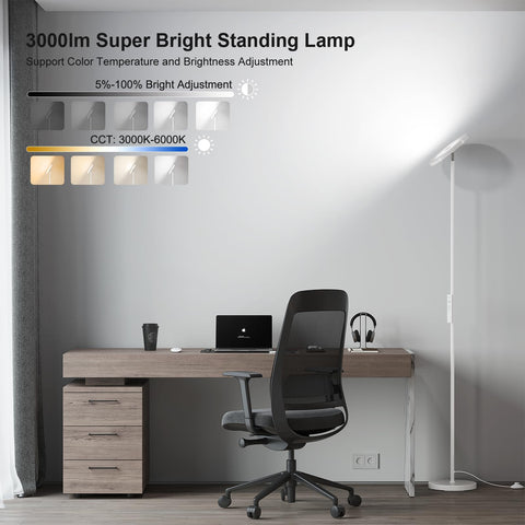 SUNMORY floor lamp remote control demonstrated for easy mode switching