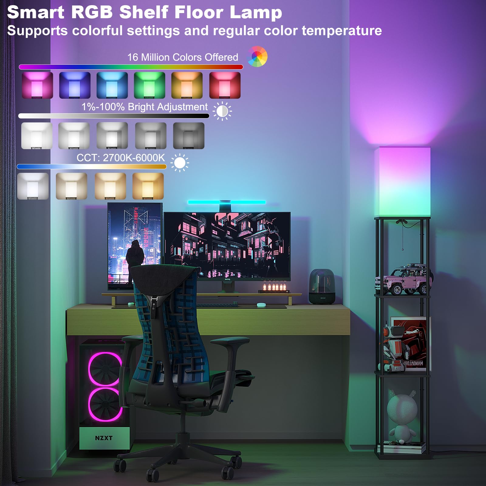 SUNMORY floor lamp assembly in minutes for easy setup