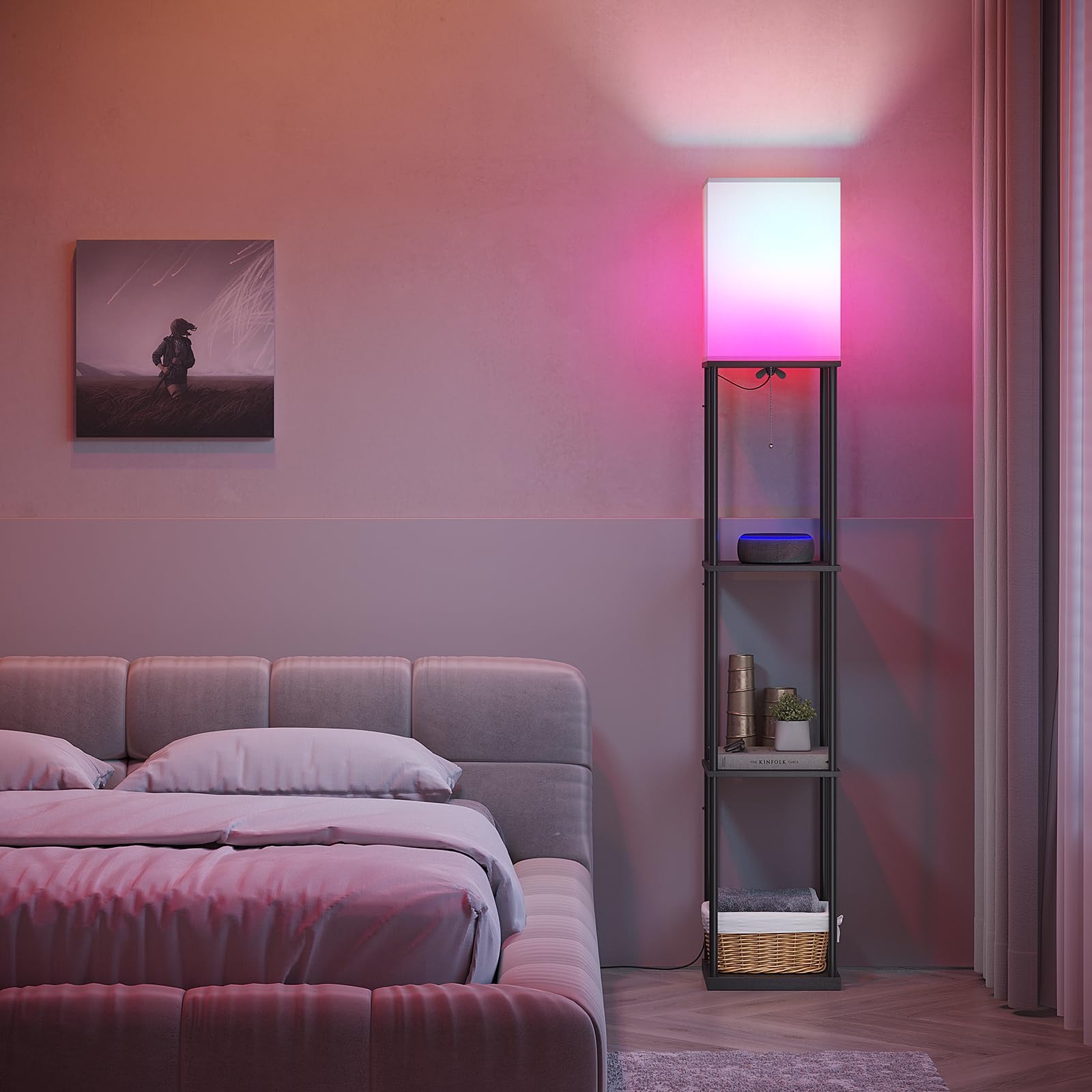 SUNMORY fabric shade provides soft, eye-friendly illumination