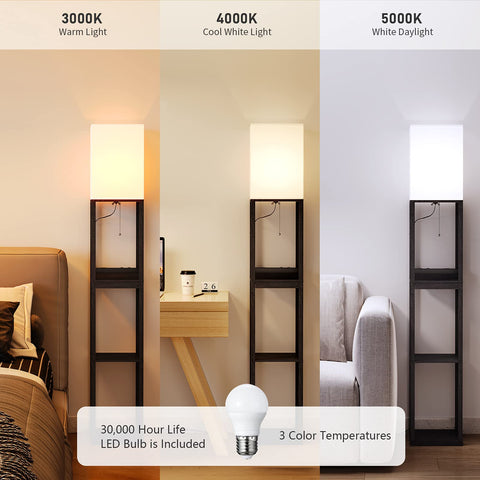 SUNMORY floor lamp with USB ports powers multiple devices at once.