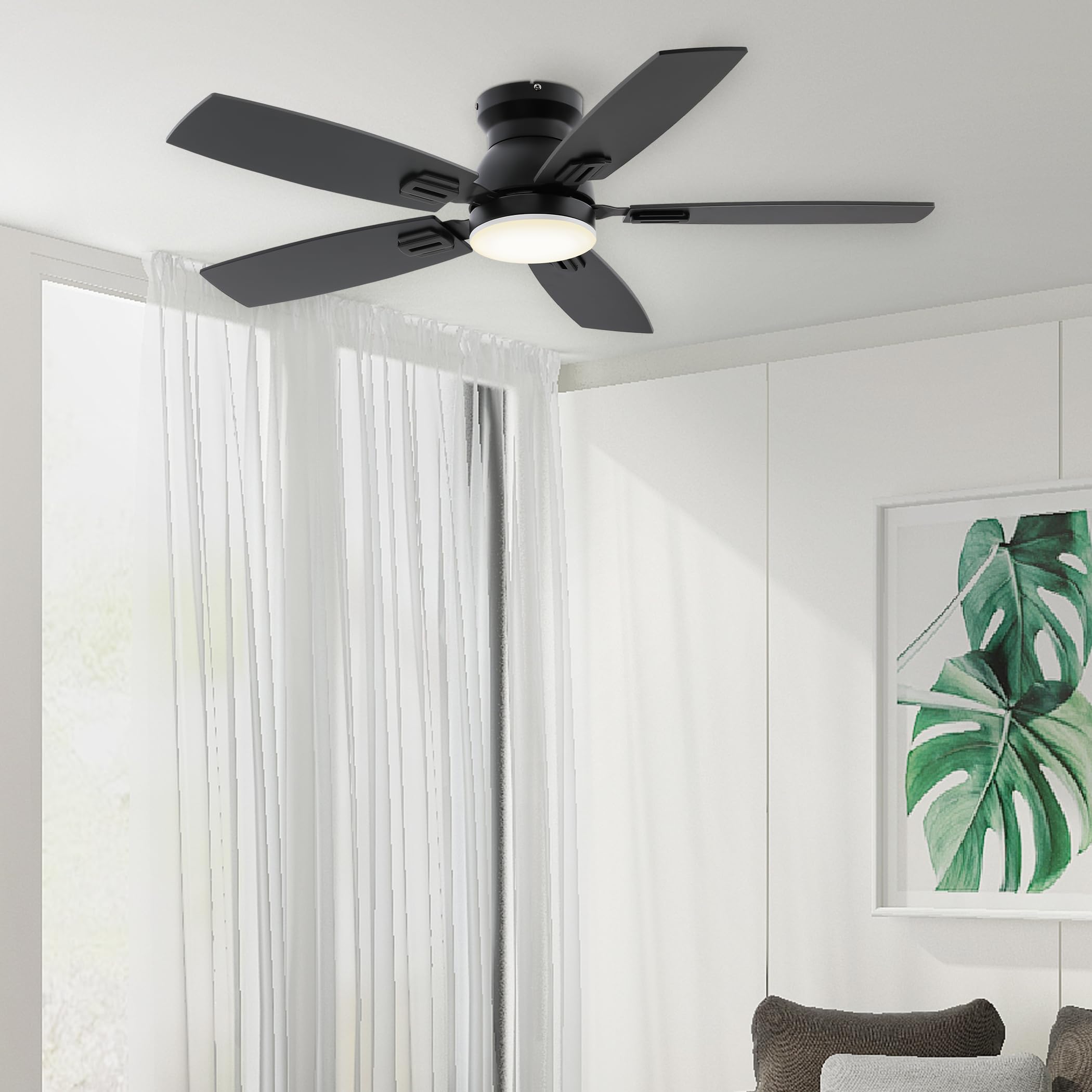 SUNMORY indoor-outdoor ready fan for covered patios and verandas