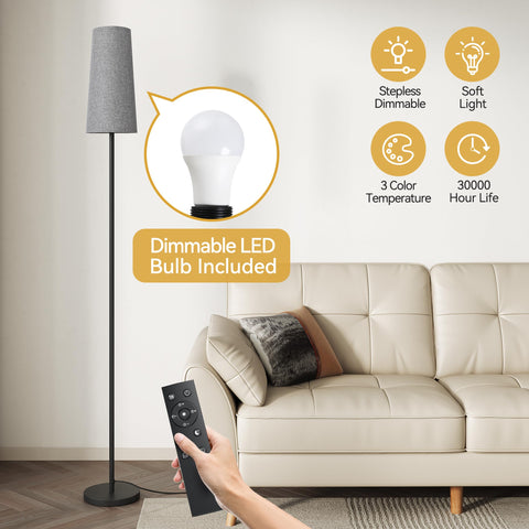 SUNMORY LED bulb included provides immediate soft illumination.