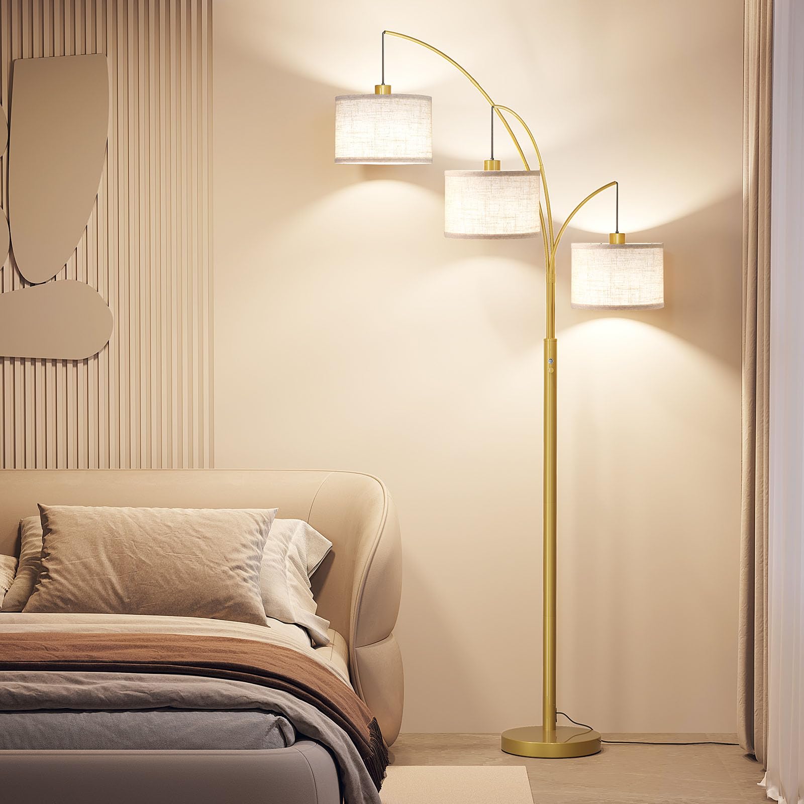 SUNMORY modern-arc design complements various decor styles in living rooms, bedrooms, or offices.