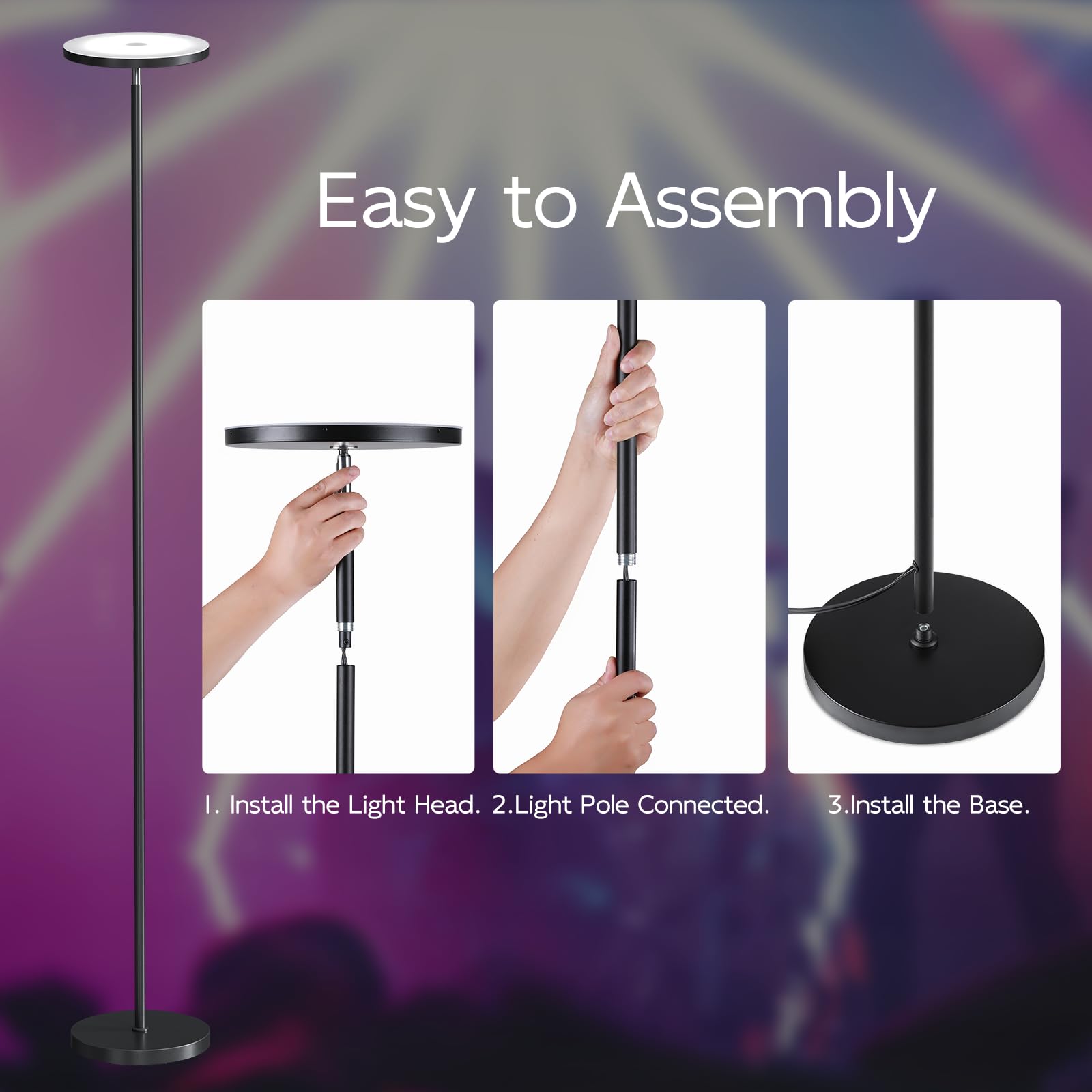 SUNMORY LED longevity up to 30,000 hours for lasting brightness.