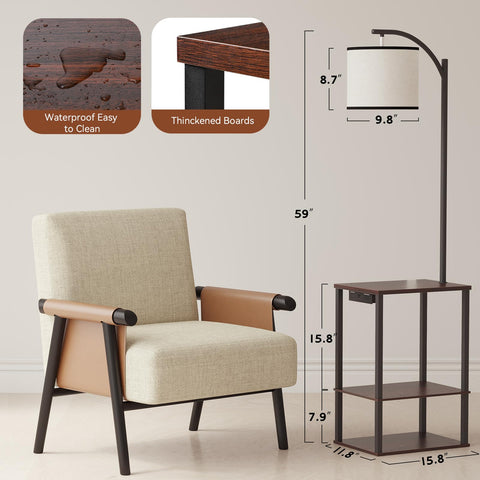 Sunmory table charging station with USB and AC ports for easy device charging