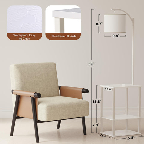 SUNMORY three-tier storage shelves display books, plants, and decor.