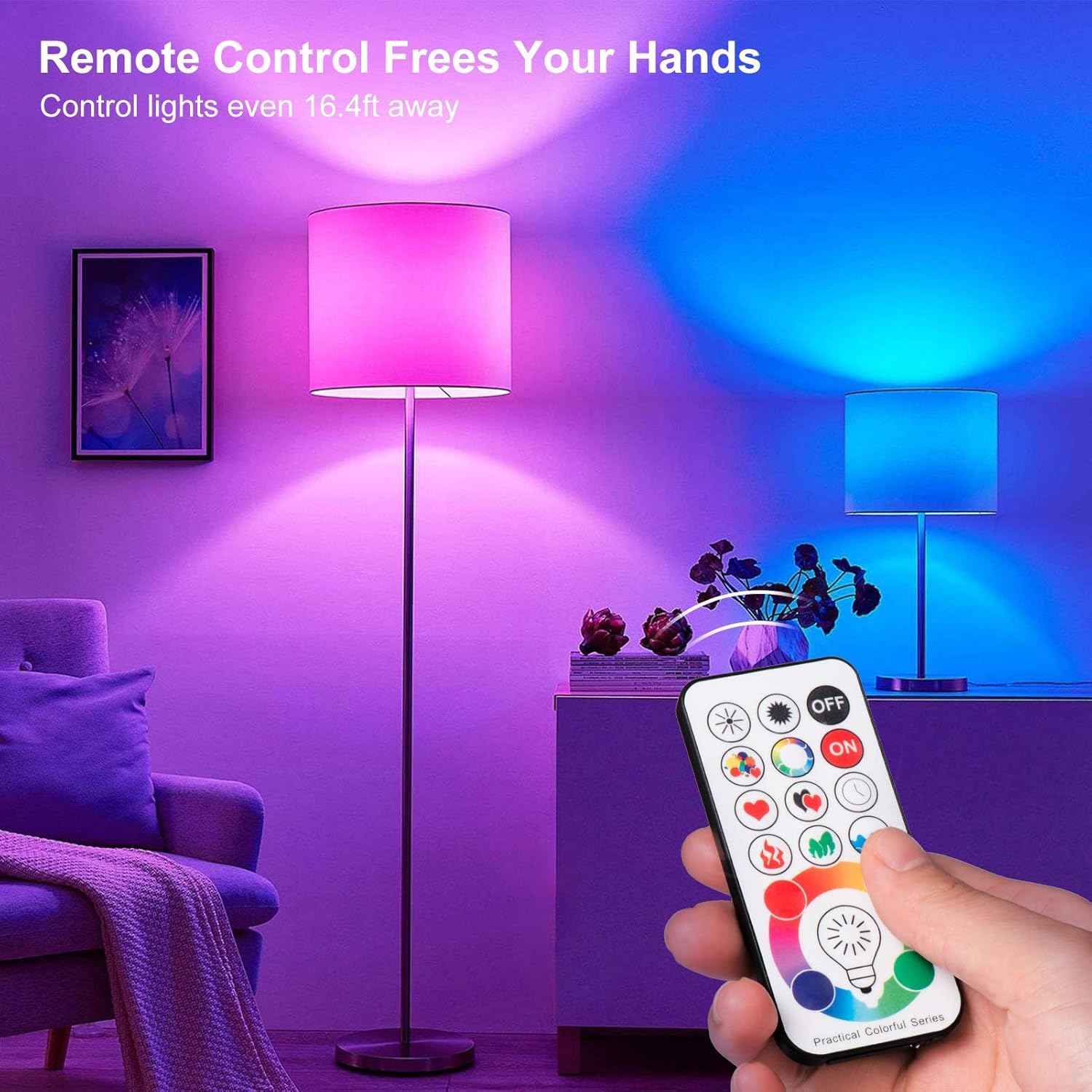 SUNNEST LED bulbs color-changing feature enables vivid ambiance for parties.
