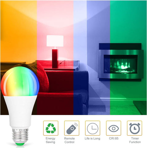 SUNNEST bulbs with remote control for easy color changing mood lighting