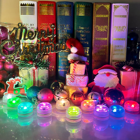 Sunnyes battery-powered submersible lights with remote control for easy placement