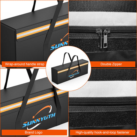 SunnyLith fireproof bag cleanable interior surface for easy maintenance