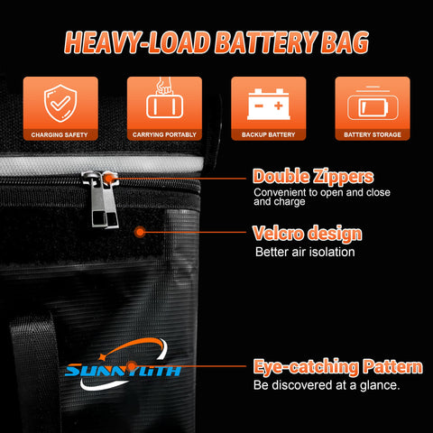 SunnyLith fireproof bag sturdy handle for easy carrying