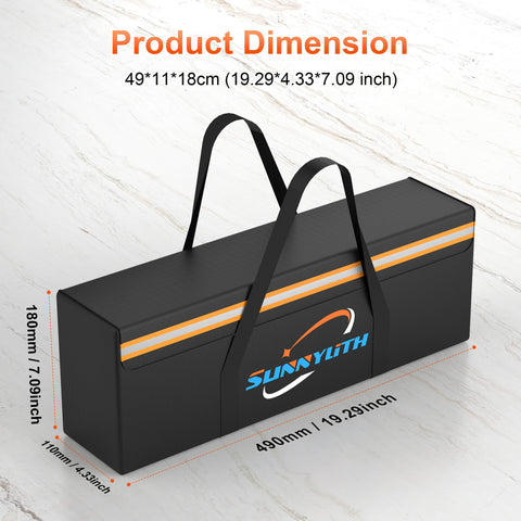 SunnyLith fireproof bag waterproof silicone coating visible on exterior