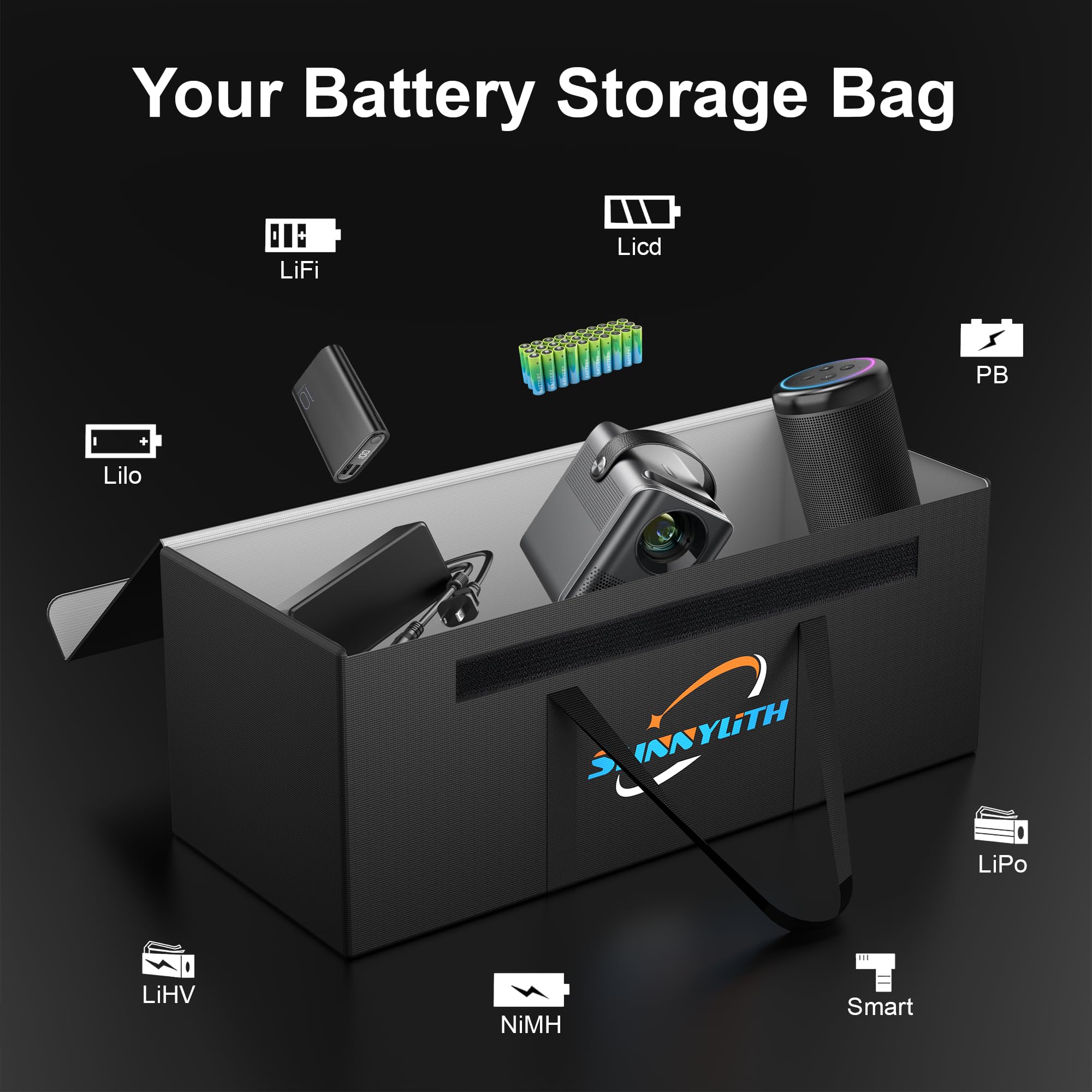 SunnyLith battery bag compatible with LiFePO4 and EcoFlow kits