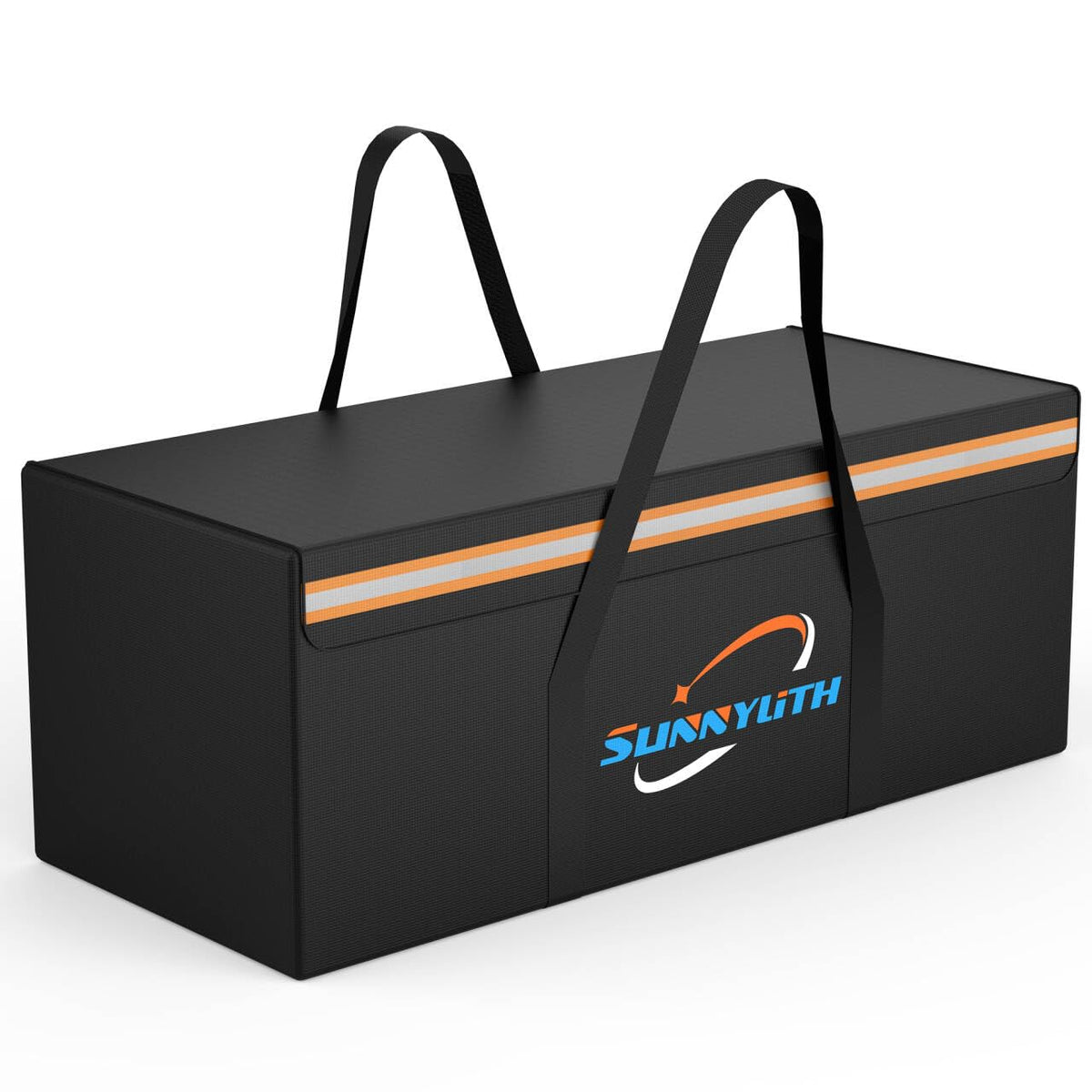 SunnyLith fireproof battery bag front view shows rugged durability for secure storage