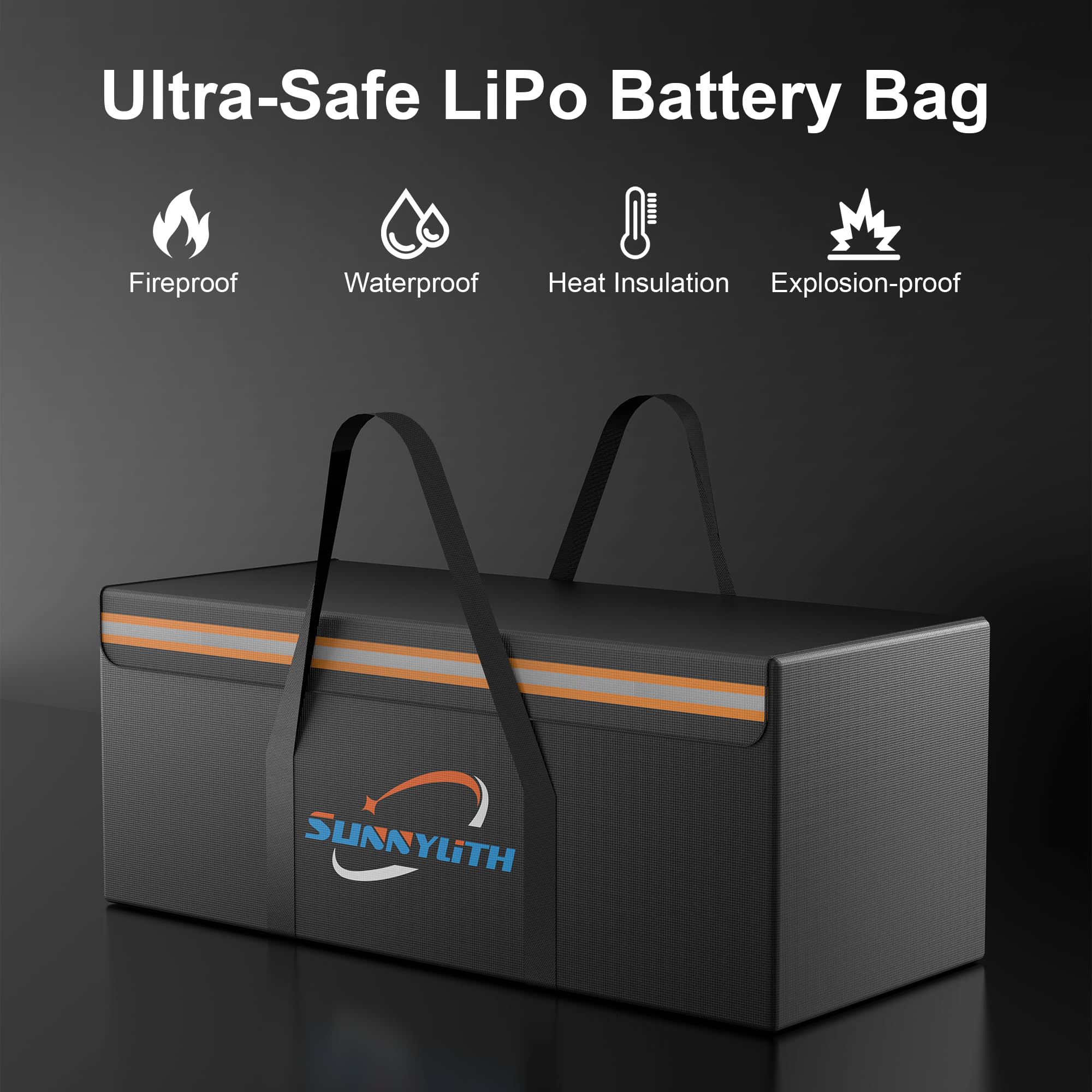 SunnyLith battery bag handle assembly highlights reinforced grip for heavy loads