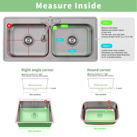 SunnyPoint durable 304 steel with anti-slip feet guards sink surfaces