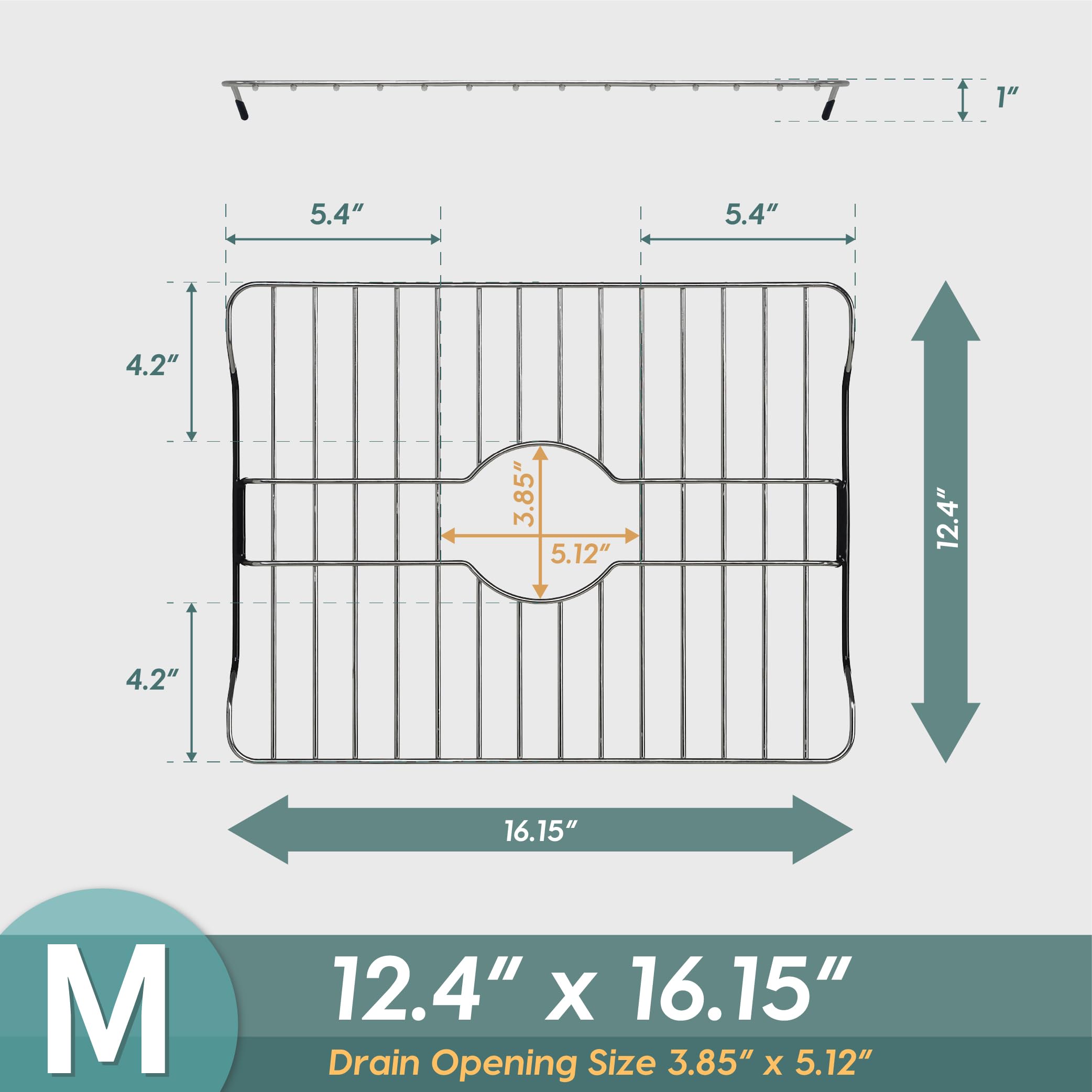 SunnyPoint 304 stainless steel rack top view shows grid for drainage and air flow
