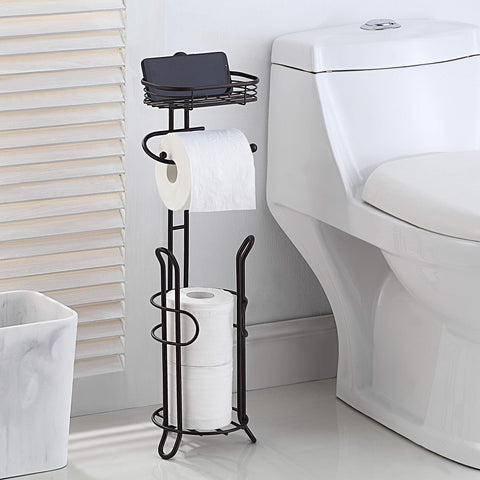 SunnyPoint bronze stand highlighting three mega roll capacity for extended use
