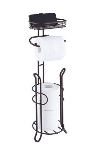 SunnyPoint bronze toilet tissue stand with free-standing design for easy placement in any bathroom