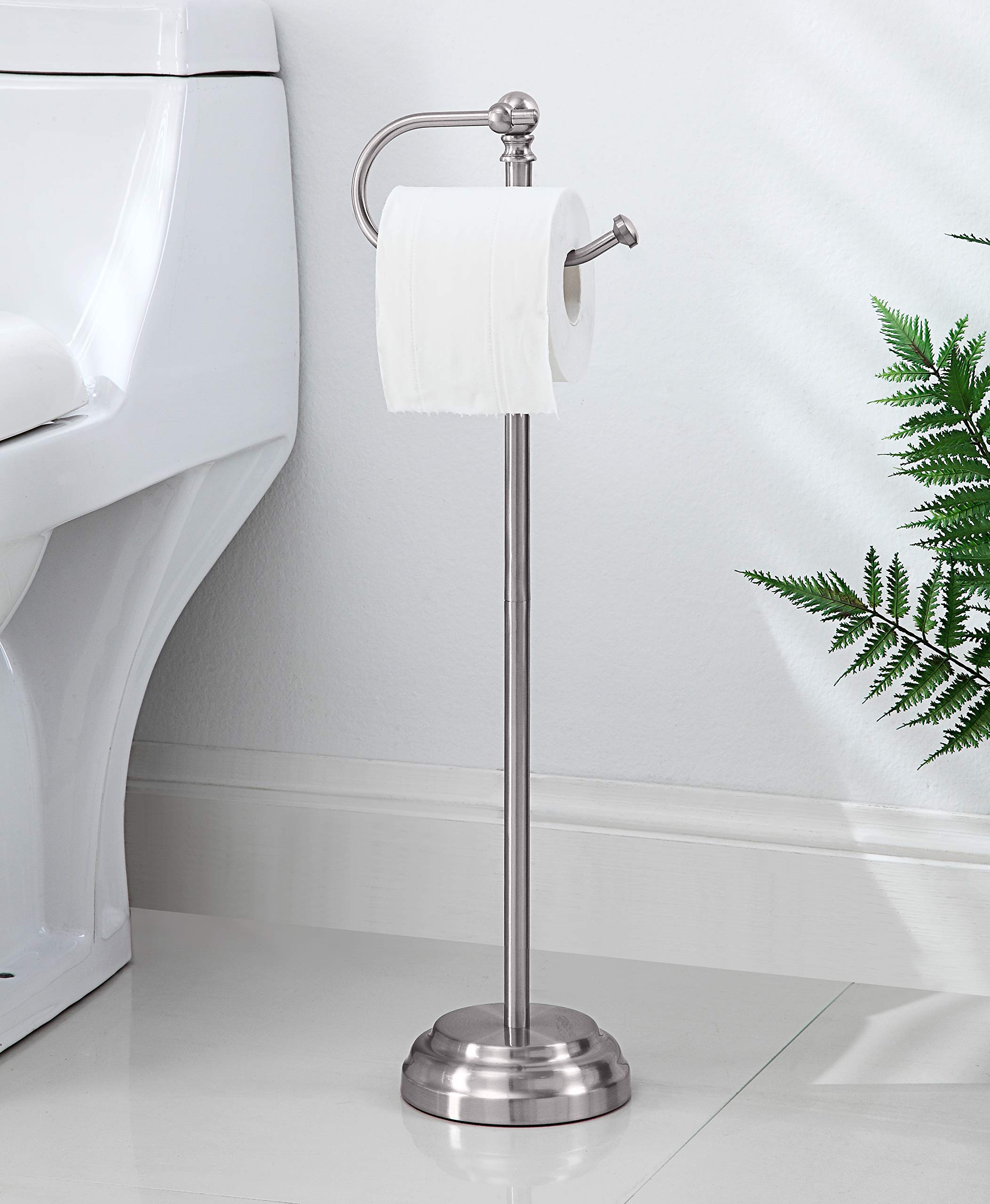 SunnyPoint Classic stand features a weighted base for tip resistance in busy bathrooms.