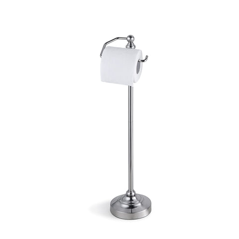 SunnyPoint Deluxe free-standing toilet tissue holder assembly for easy bathroom setup.