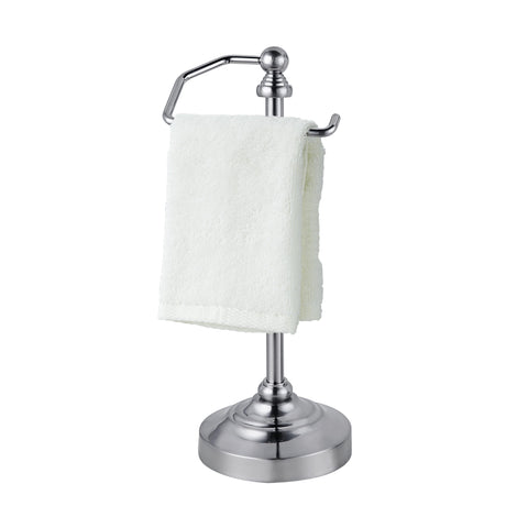 SunnyPoint Deluxe towel holder base showcases sturdy weighted base for safe countertop placement.