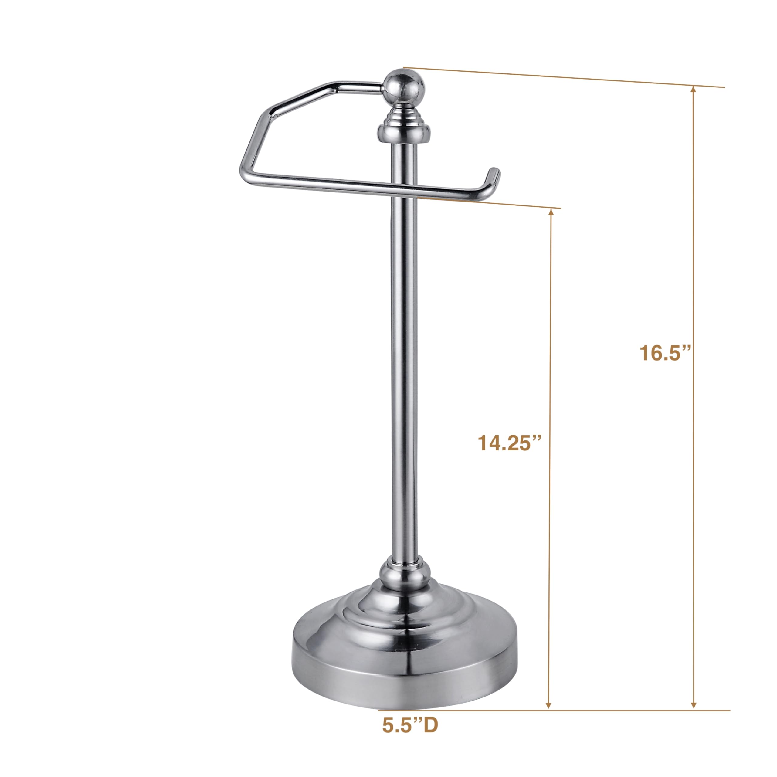SunnyPoint Deluxe towel holder satin nickel finish adds a modern touch to bath or kitchen decor.