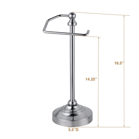 SunnyPoint Deluxe towel holder satin nickel finish adds a modern touch to bath or kitchen decor.