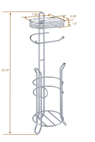 SunnyPoint chrome bathroom organizer blends with decor and resists moisture