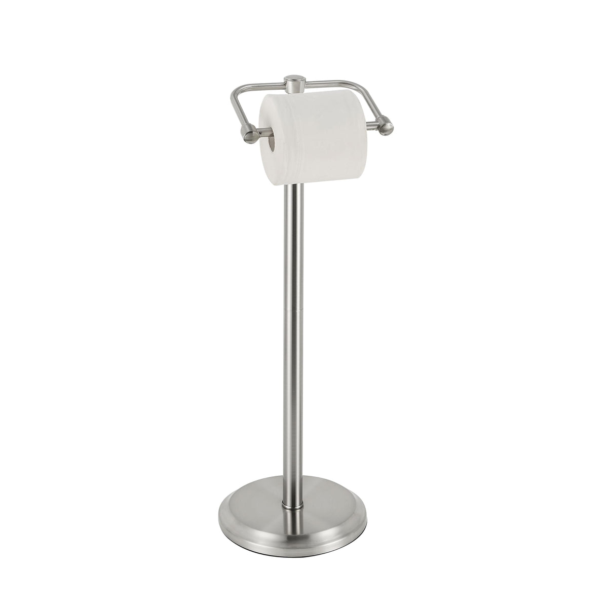 SunnyPoint base-weighted free-standing toilet paper holder for stable bathroom placement.