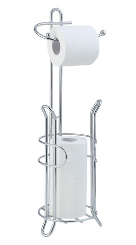 SunnyPoint freestanding toilet paper holder assembly for quick setup.