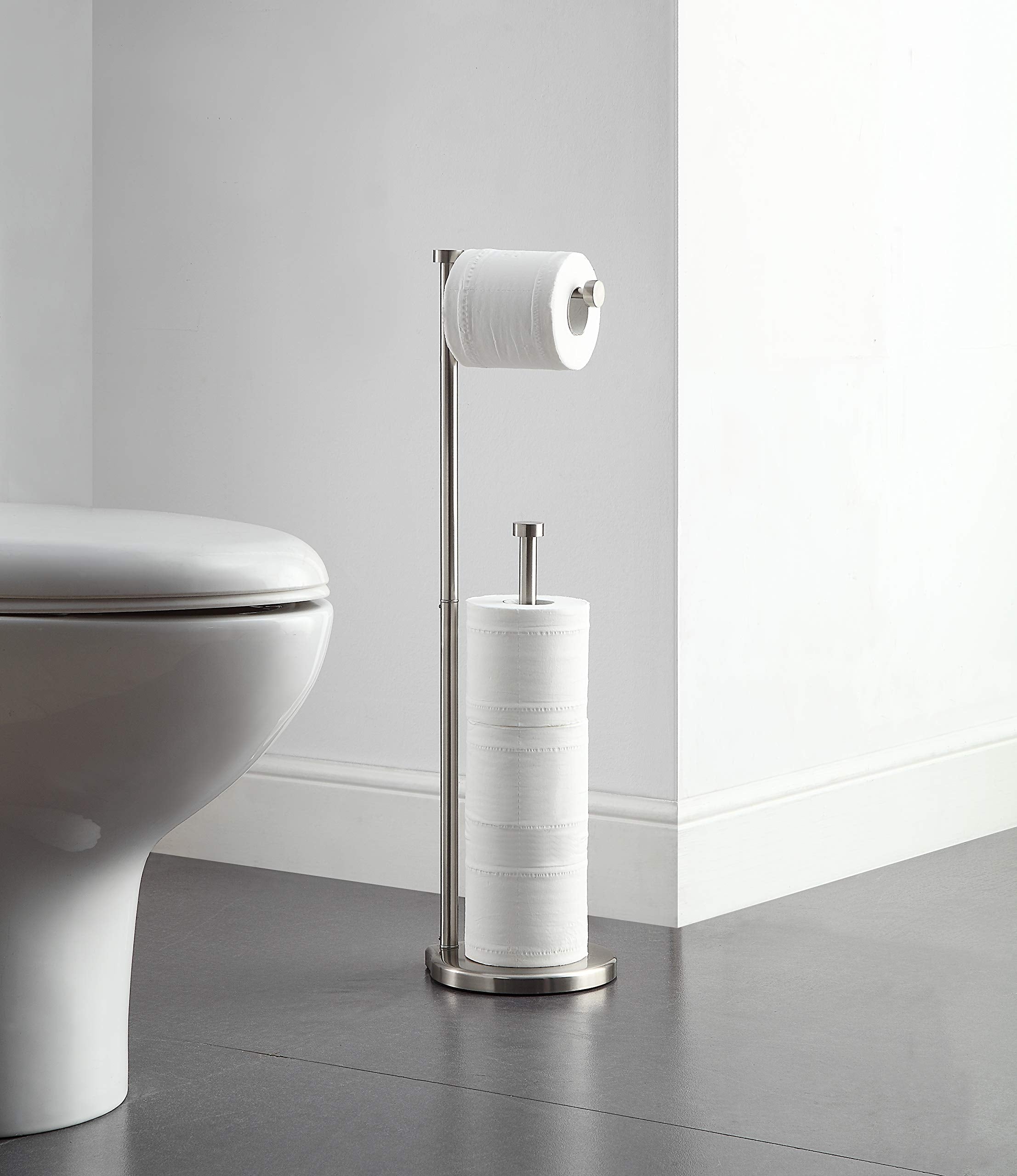 Reserve area shown, keeping spare rolls within reach.