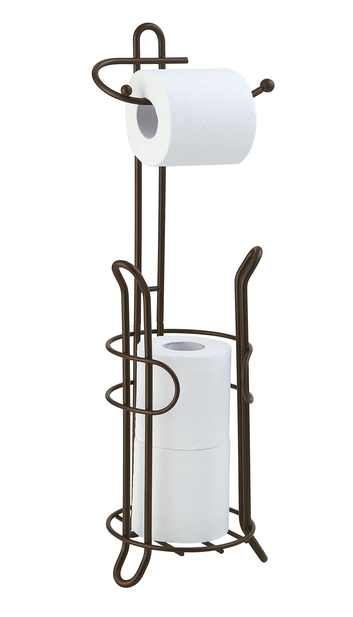 SunnyPoint freestanding toilet paper holder assembly view, quick setup.