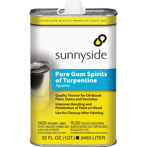 Sunnyside Corporation Pure Gum Spirits 1 Qt for thinning and brush care.