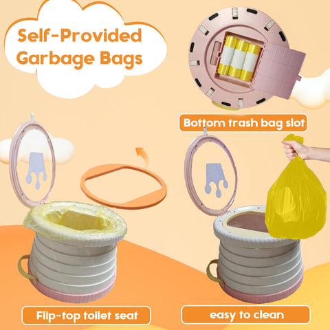 SunnySmile crown-design travel potty seat, perfect for car trips.