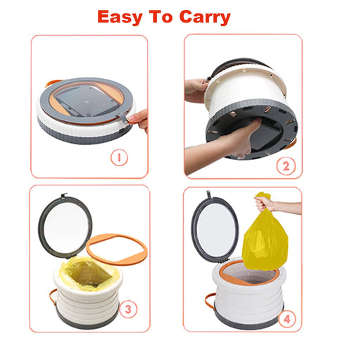 SunnySmile emergency car toilet for quick bathroom needs