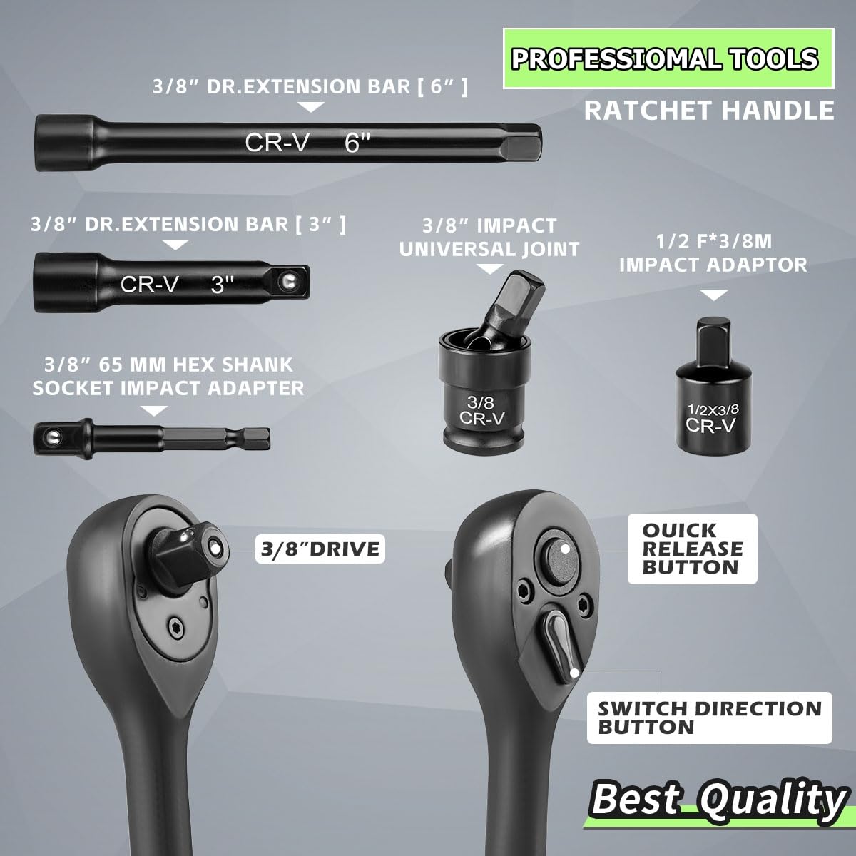 Sunplux 6-point sockets deliver a snug grip on hex fasteners.