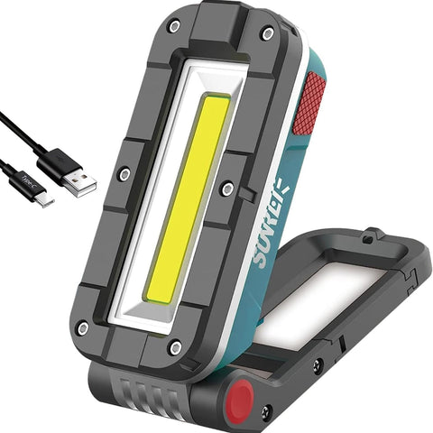 SUNREI magnetic work light with 1000 lumens for bright on-site visibility