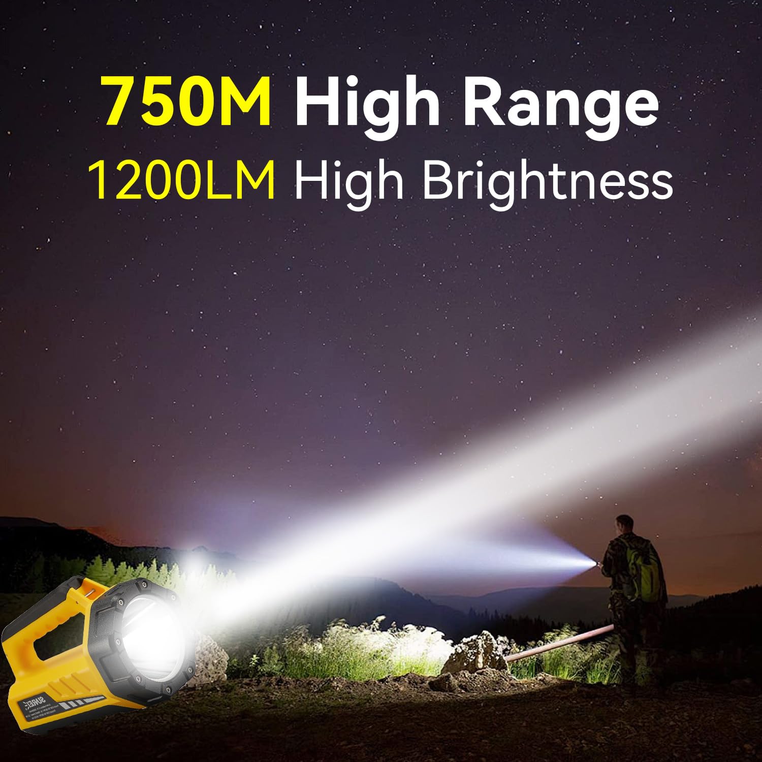 SUNREI portable camping lantern compact design for easy transport and storage.