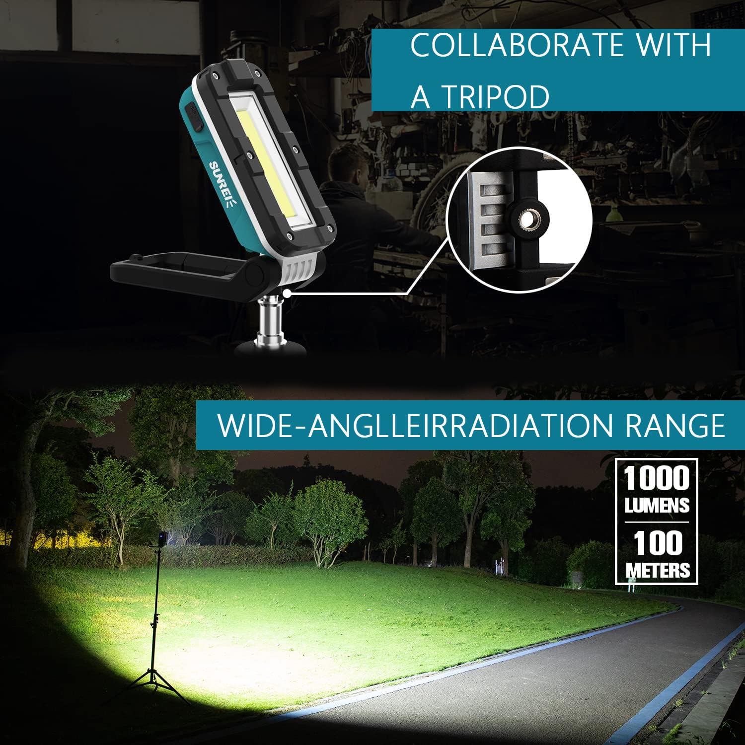 SUNREI three-mode light including high, medium, low settings