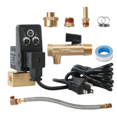 SUNROAD automatic tank drain kit timer-operated unit in use for scheduled drainage