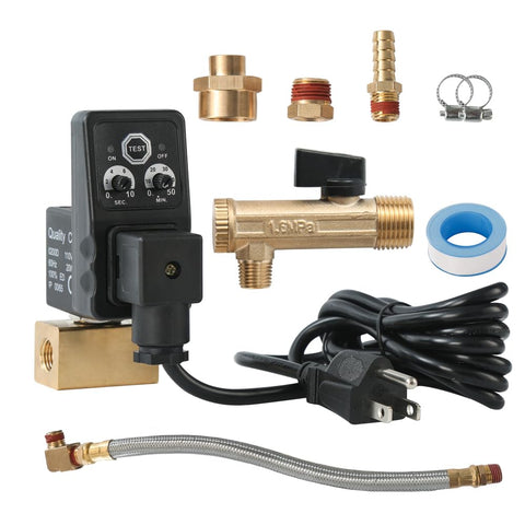 SUNROAD automatic tank drain kit timer-operated unit in use for scheduled drainage
