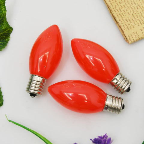 SUNSGNE E17 base red bulbs ideal for indoor Christmas tree glow